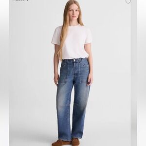 Madewell The Darted Barrel-Leg Jeans Size 28 Tall